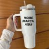 Copão Garrafa termica grande gigante com canudo stanley Personalizado com nome marca logotipo empresa foto arte frase