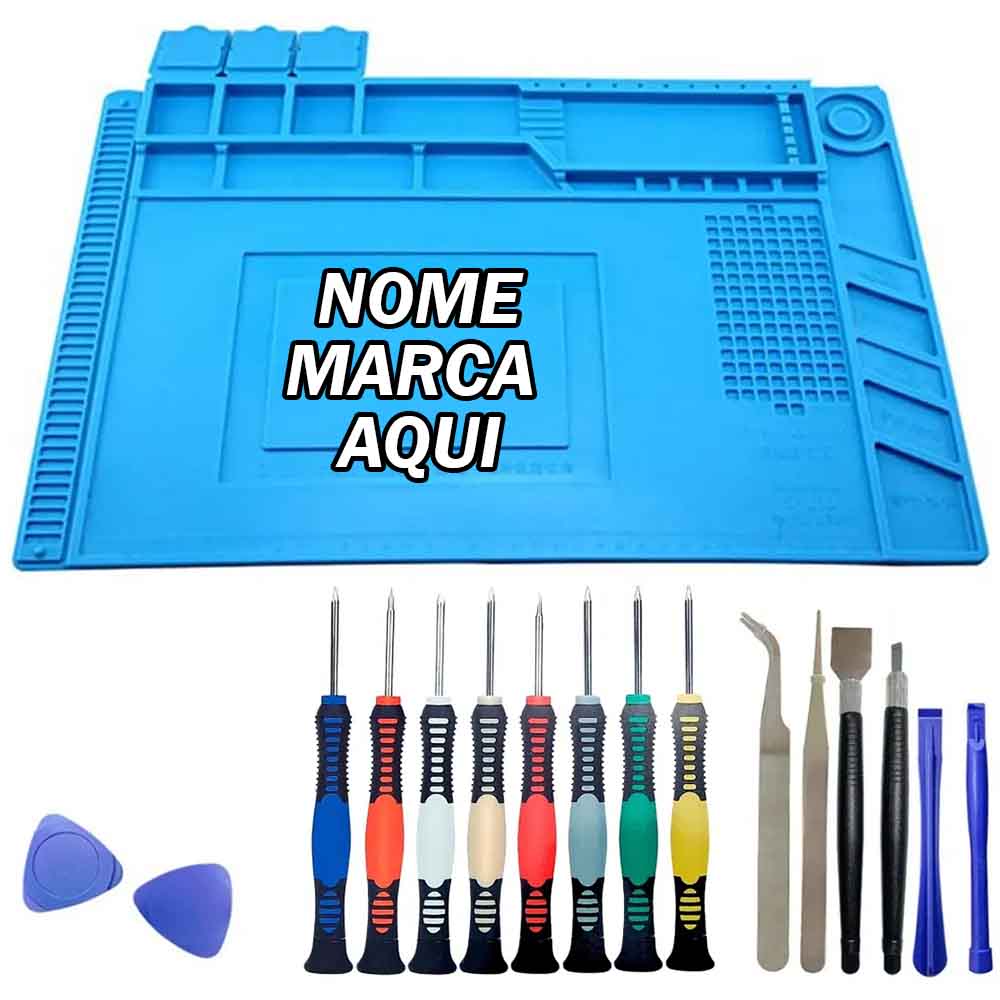 Manta Antiestática Conserto Reparo Celular Silicone Personalizado com nome marca logotipo Personalizada