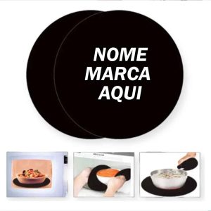 Protetor De Fogão Indução Silicone Redondo Personalizado com nome marca logotipo empresa foto arte frase personalizada