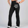 Calça Legging Leg Flare Zero Transparência Personalizada com nome marca logotipo empresa foto arte frase personalizado