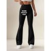 Calça Legging Flare Bailarina Leg grossa Boca De Sino Personalizada com nome marca logotipo empresa foto arte