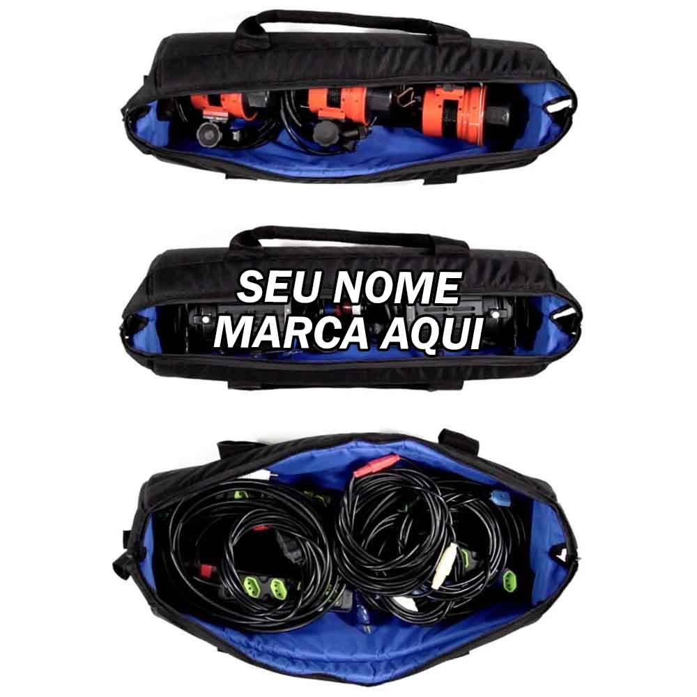 Bolsa Acolchoada Personalizada nome marca logo foto arte frase equipamento de fotografia tripe bag alvha flash led
