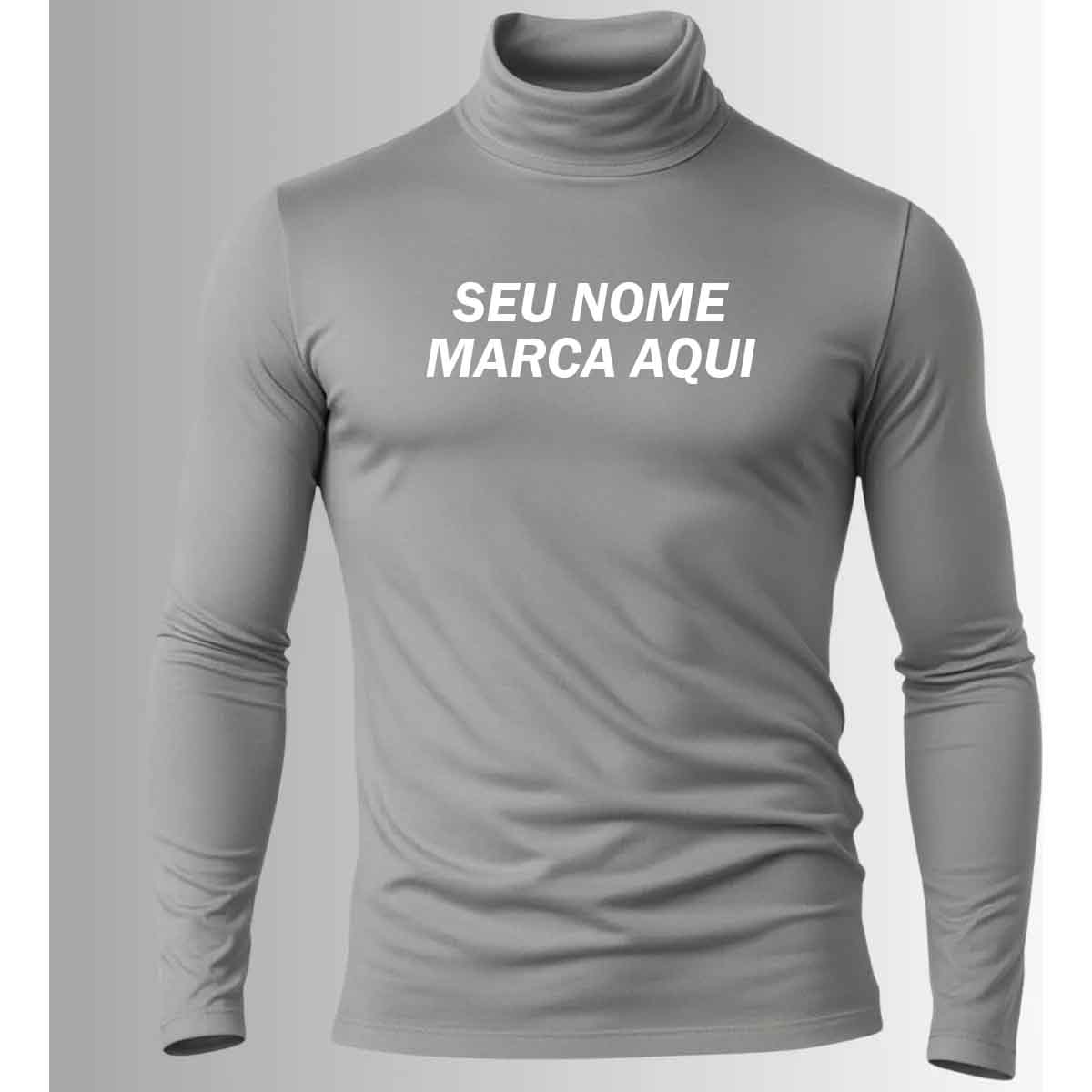 Camisa Camiseta Gola Alta Personalizada Proteção Uv Segunda Pele Blusa