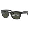 Óculos de sol Ray-Ban rayban ray ban personalizado Wayfarer Folding Classic tamanho Extra Grande armação matte black