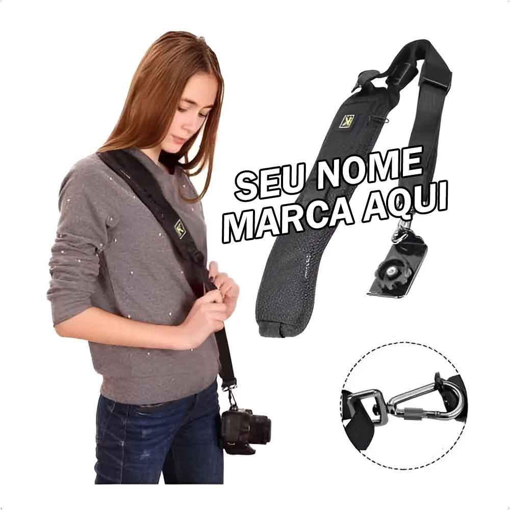 Alça De Ombro Para Câmeras Dslr mirrorless Personalizado nome marca logo foto arte frase