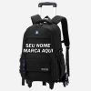 Mochila de Rodinha Personalizada com nome marca logo foto arte frase