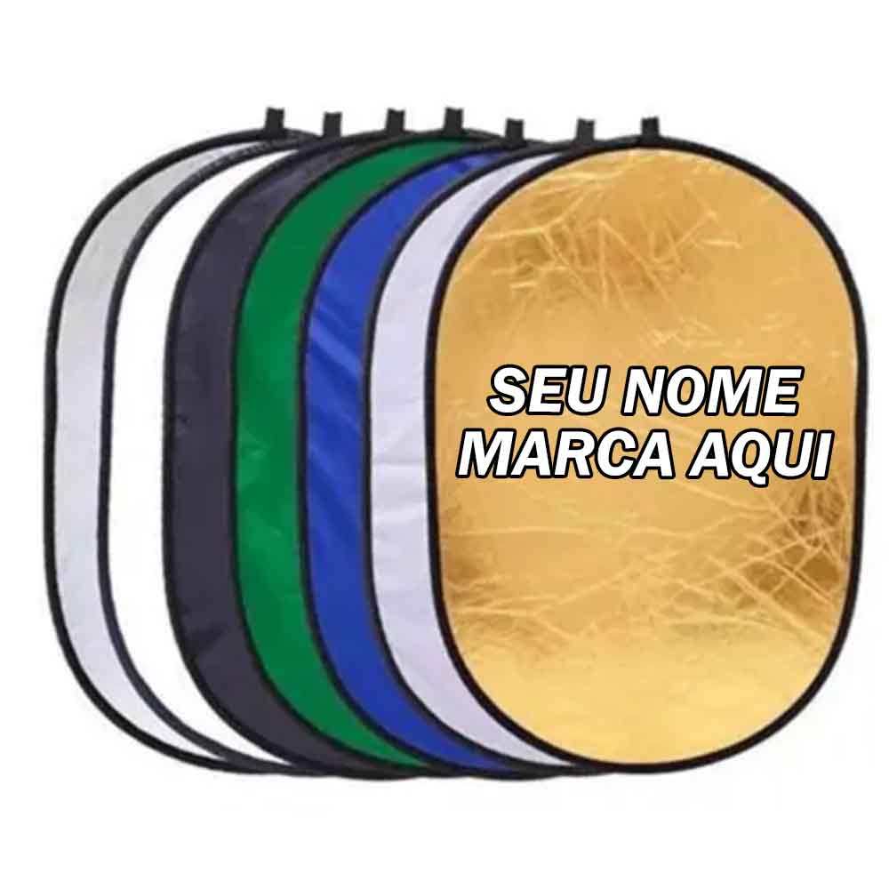 Rebatedor Personalizado nome marca logo foto arte frase retangular 7 em 1 grande