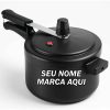 Panela de pressão personalizada com nome marca logotipo empresa foto arte