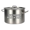 Caçarola Inox Fundo Triplo 29cm 9,8l Indução Eletrico, Gas Panela Feijoada Personalizado com nome marca logotipo empresa
