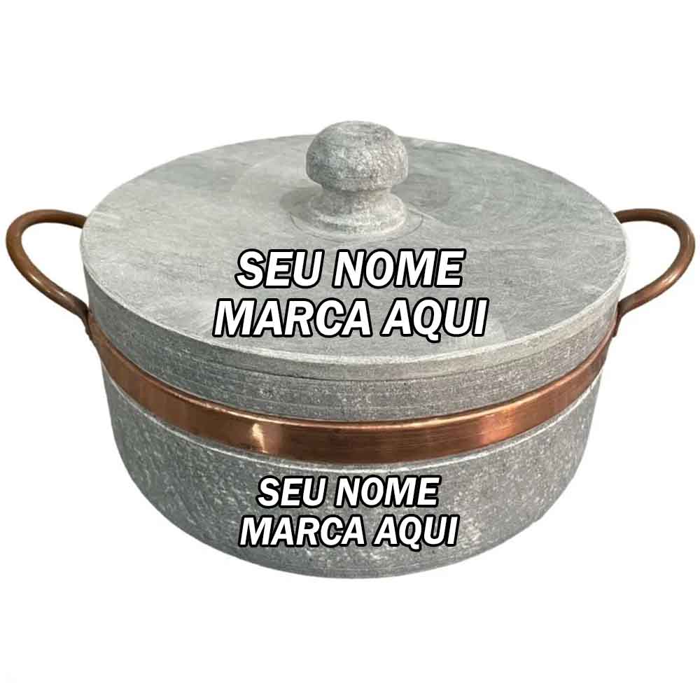 Panela De Pedra Sabao Personalizada com nome marca logotipo empresa foto arte frase