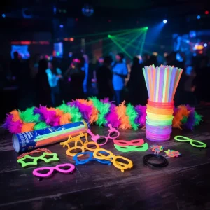 Kit Balada Festa 150 Pçs Óculos Tiara Pulseira Neon E Marabu