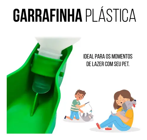 Garrafa Água Bebedouro 500ml Portátil Pet Cachorro Passeio - Imagem 3