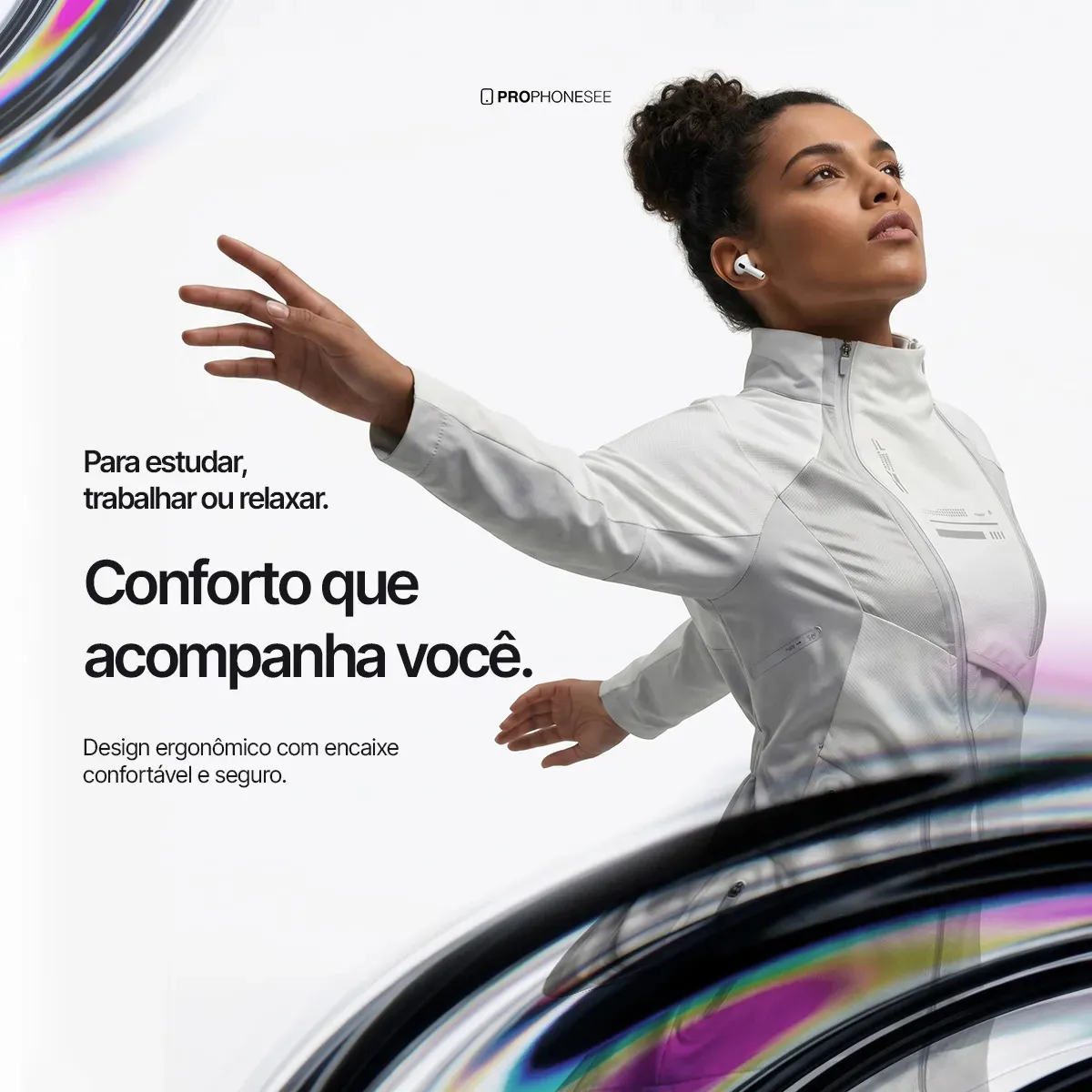 one Ouvido Bluetooth 5.4 Sem Fio Estojo De Carregamento Anti Ruido A Prova Dagua Compatível Com Ios Samsung Galaxy Android Tws Wireless Air Premium Microfone Touch Marca Pro Phone See - Imagem 5